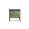 James Martin Vanities Emmeline 36in Single Vanity, Pebble Oak w/ 3 CM Charcoal Soapstone Top D100-V36-PBO-3CSP - alternate 1